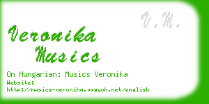 veronika musics business card